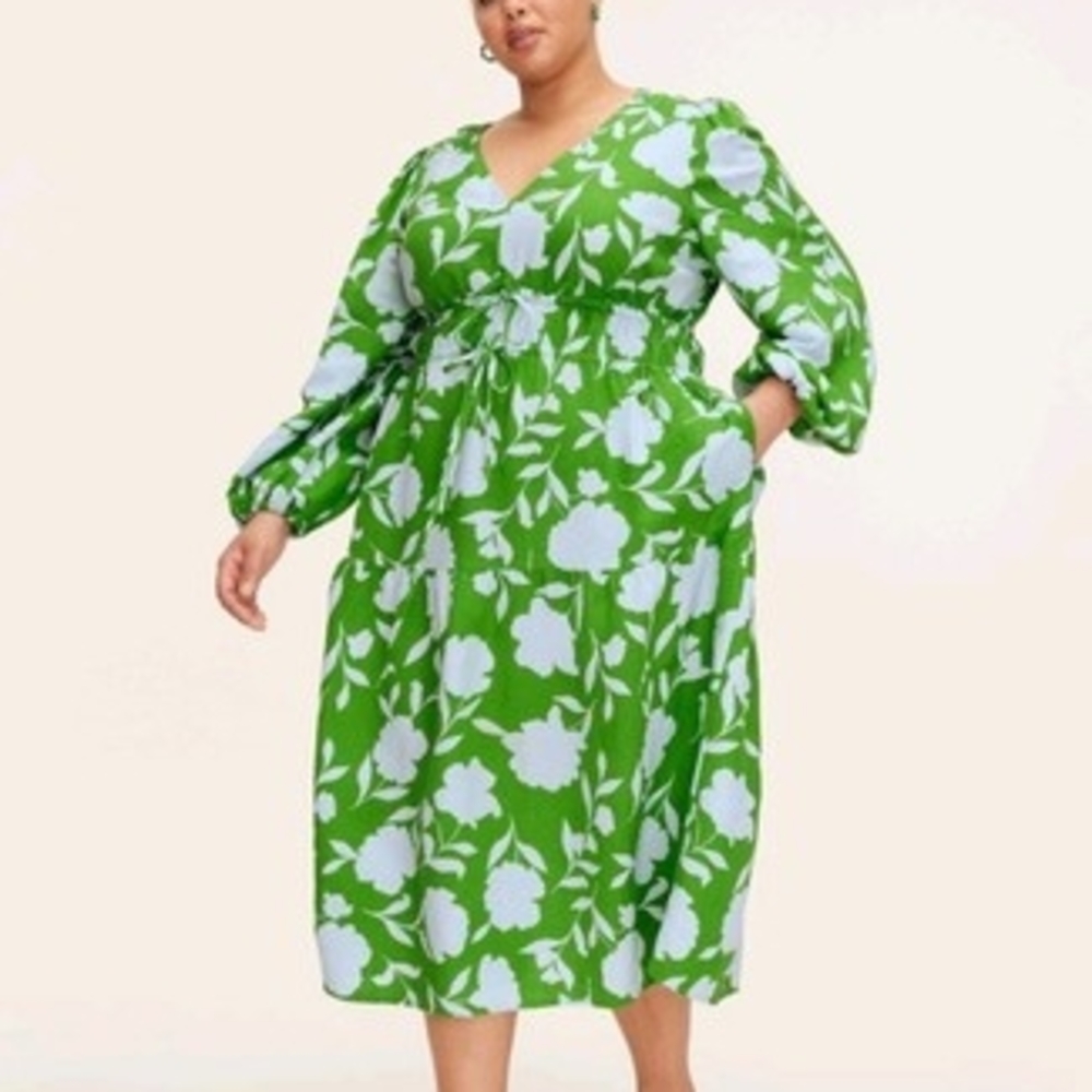 NWT Kate Spade X Target Green Floral Midi Dress